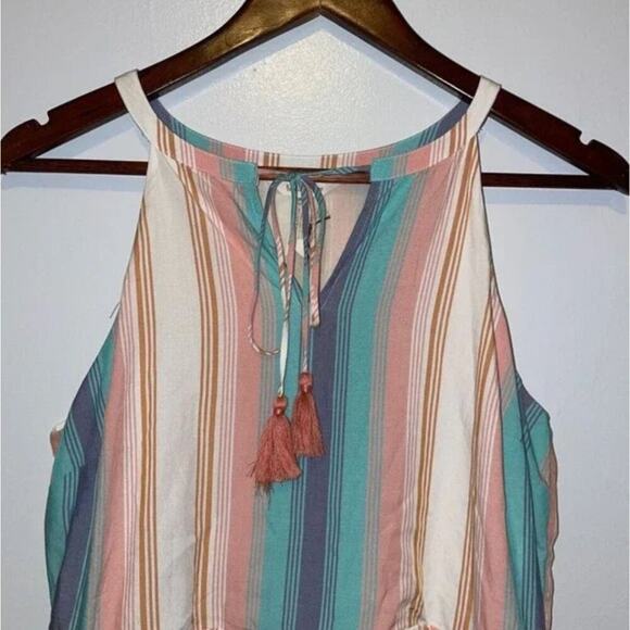 Matilda Jane Women's Size Medium Let's Go Together Sunset Season Striped Maxi Po - Picture 7 of 12